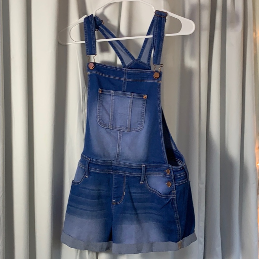 Blue jean overalls (shorts)